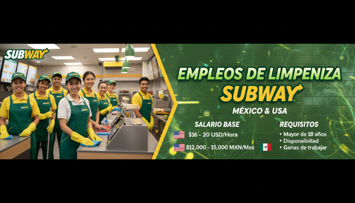 Personal de Limpieza en Subway